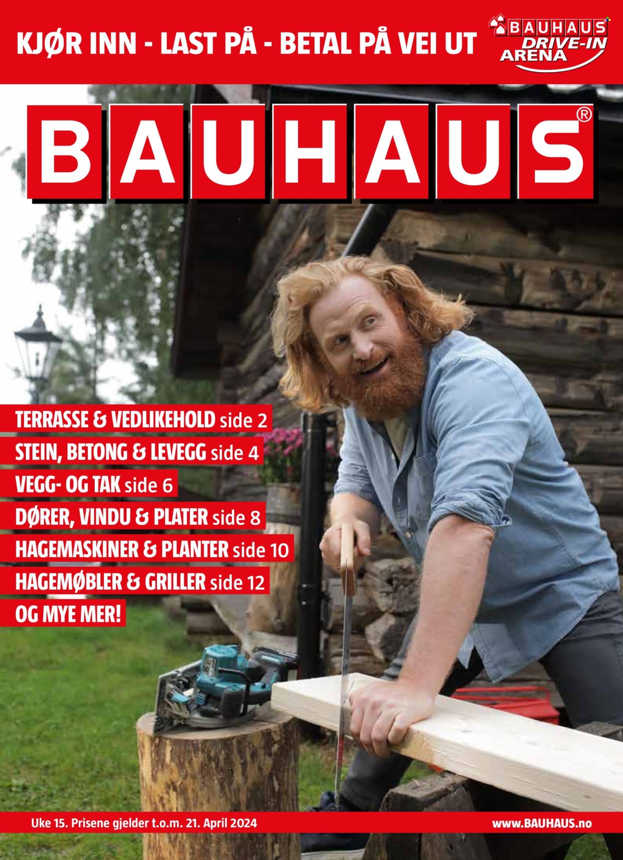 Bauhaus -kundeavis  - 08.04.2024 - 21.04.2024. Side 1.