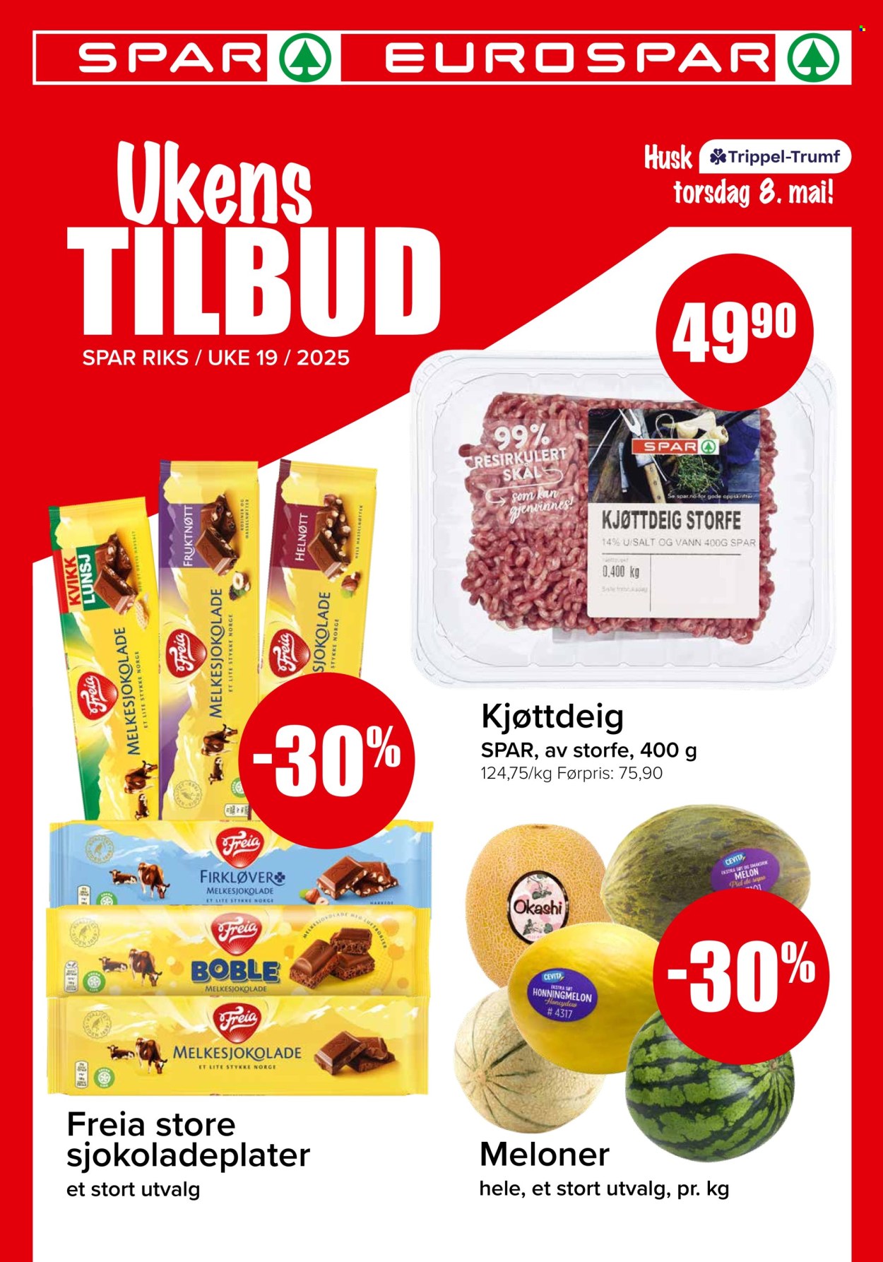 SPAR -kundeavis  - 05.05.2025 - 11.05.2025. Side 1.