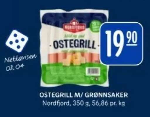 OSTEGRILL M/ GRØNNSAKER