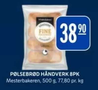 PØLSEBRØD HÅNDVERK 8PK