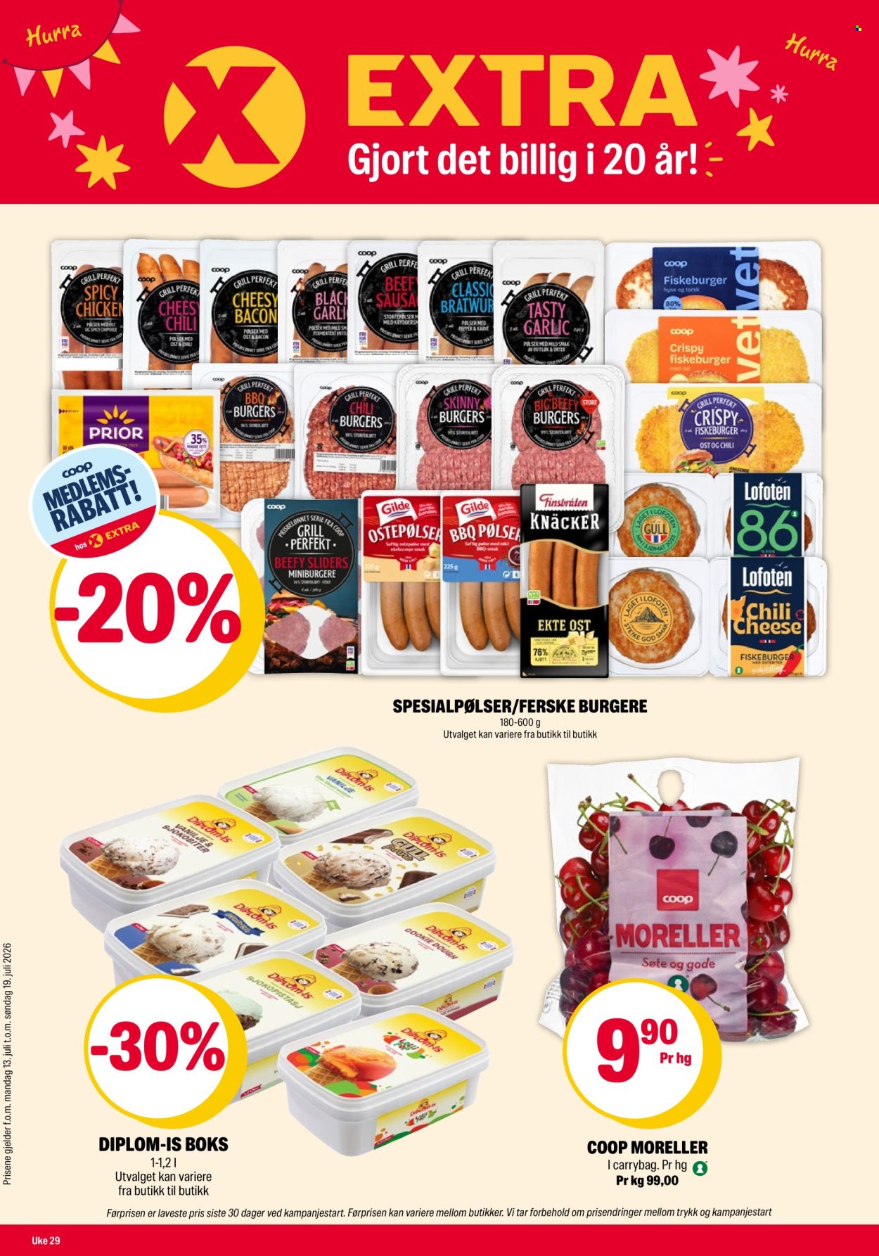 Coop Extra -kundeavis  - 13.07.2026 - 19.07.2026. Side 1. Side 1