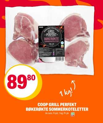 COOP GRILL PERFEKT BØKERØKTE SOMMERKOTELETTER