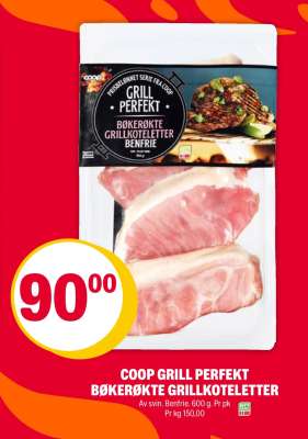 COOP GRILL PERFEKT BØKERØKTE GRILLKOTELETTER