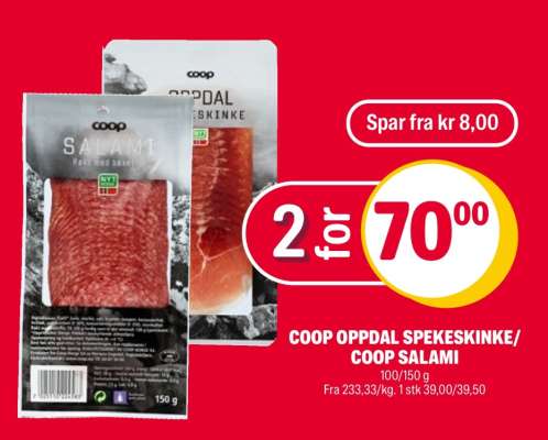 COOP OPPDAL SPEKESKINKE/COOP SALAMI