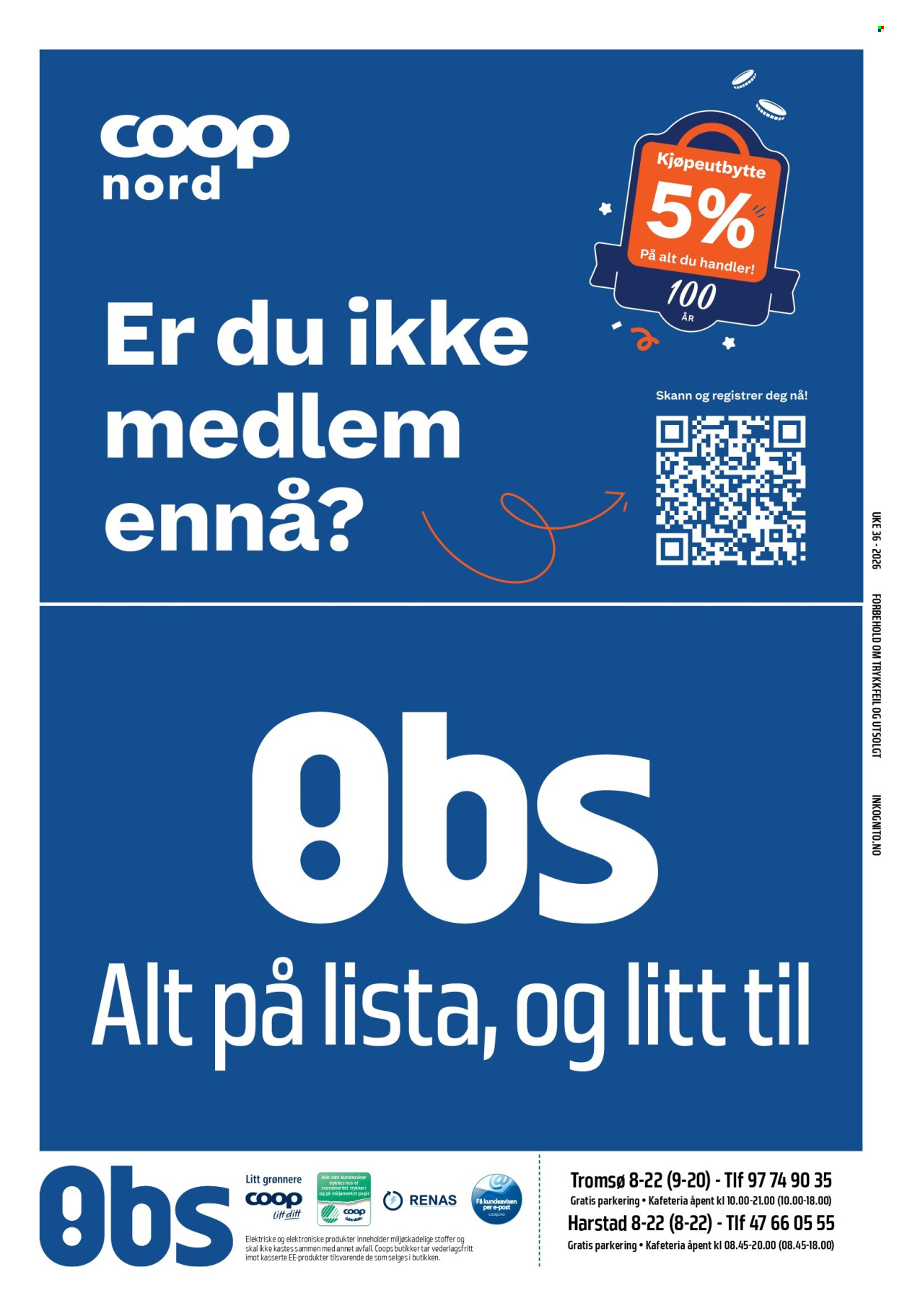 Coop Obs -kundeavis  - 30.08.2026 - 05.09.2026. Side 26. Side 26