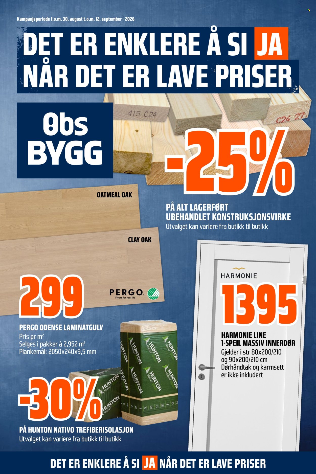 Coop Obs BYGG -kundeavis  - 30.08.2026 - 12.09.2026. Side 1. Side 1