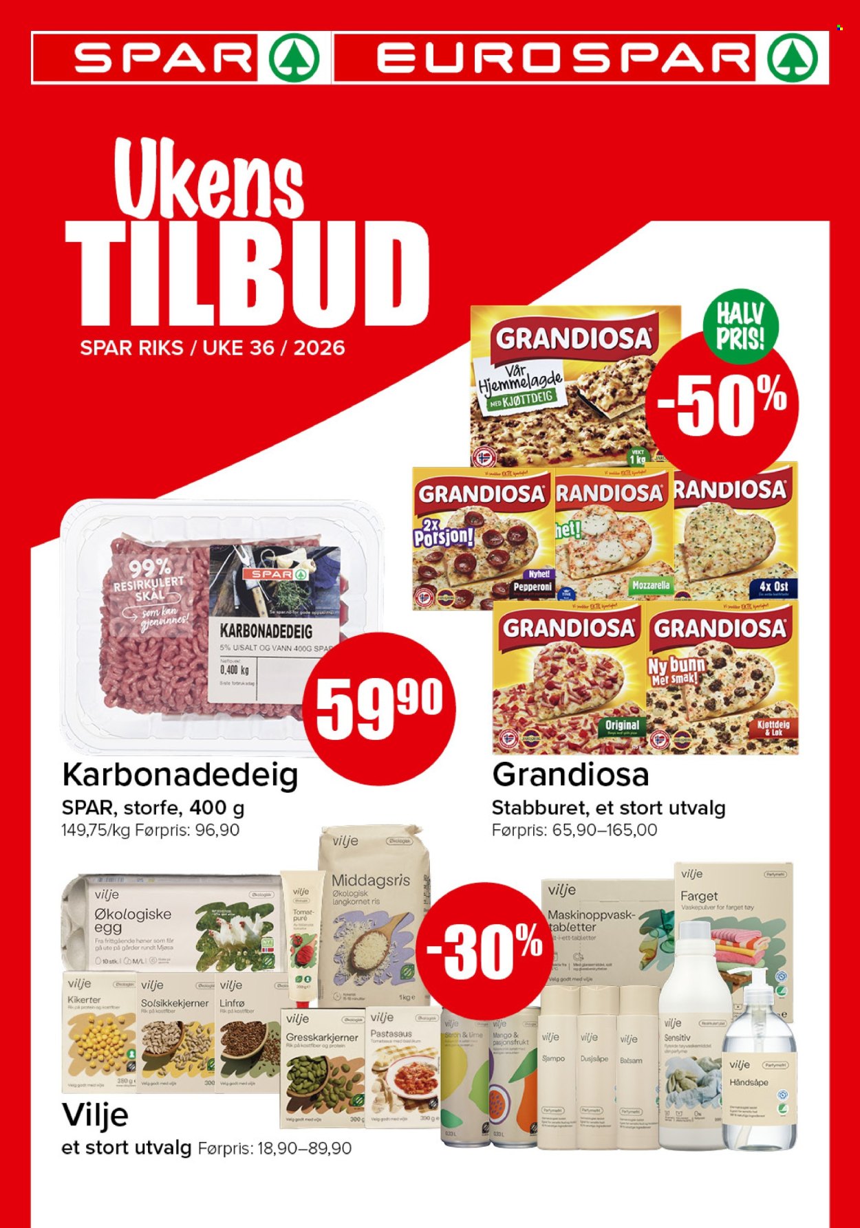SPAR -kundeavis  - 31.08.2026 - 06.09.2026. Side 1. Side 1