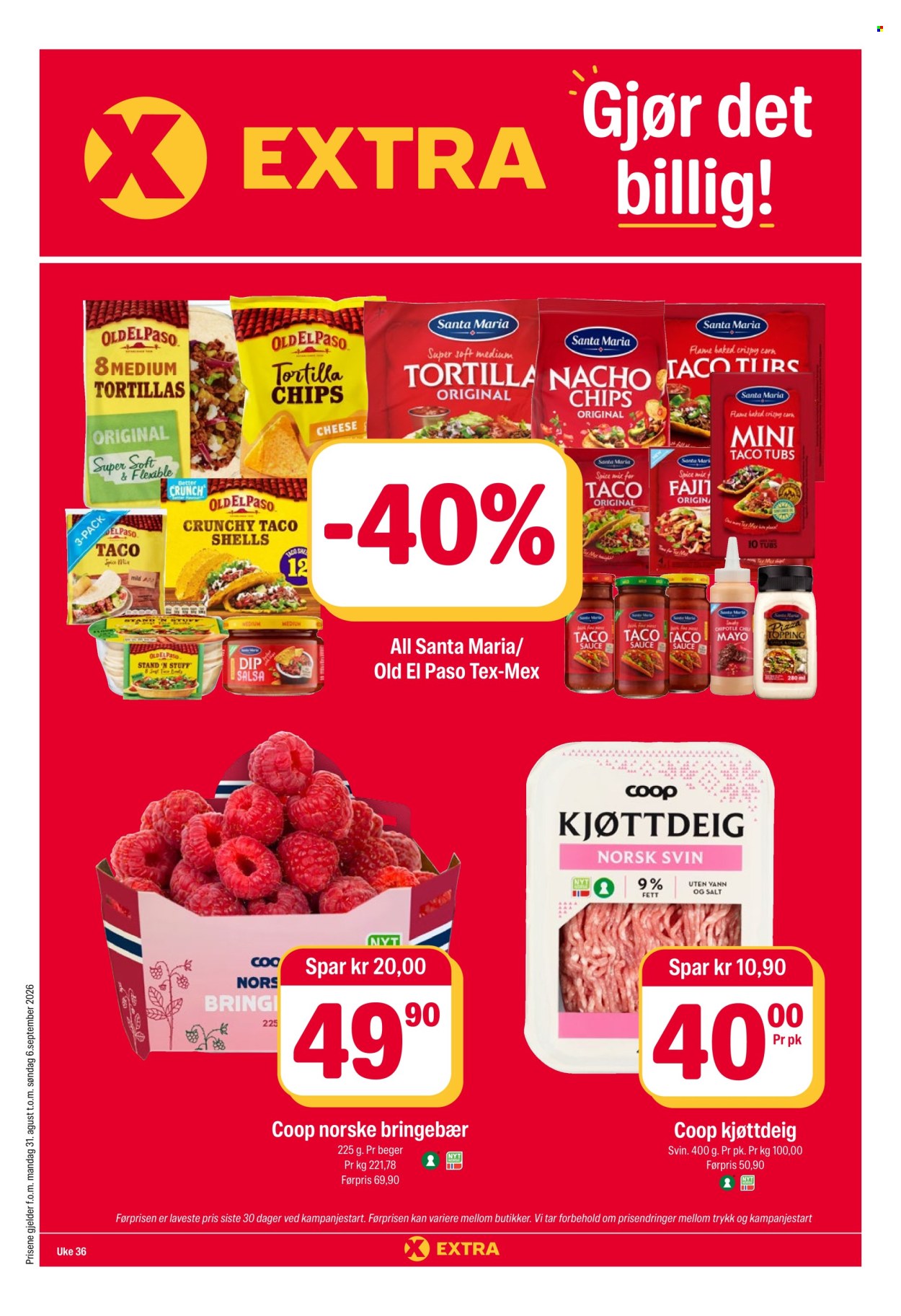 Coop Extra -kundeavis  - 31.08.2026 - 06.09.2026. Side 3. Side 3