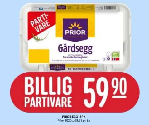 PRIOR EGG 15PK