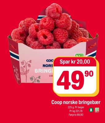 Coop norske bringebær