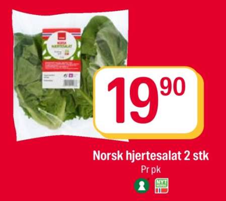 Norsk hjertesalat 2 stk