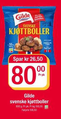 Gilde svenske kjøttboller