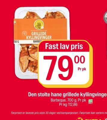 Den Stolte Hane grillede kyllingvinger