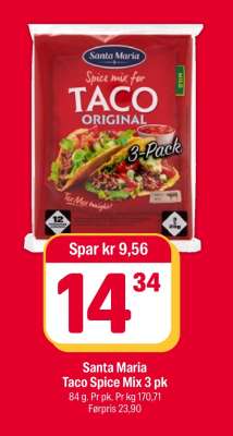 Santa Maria Taco Spice Mix 3 pk