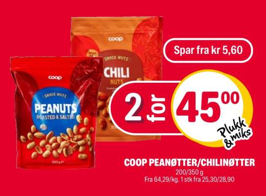 COOP PEANØTTER/CHILINØTTER