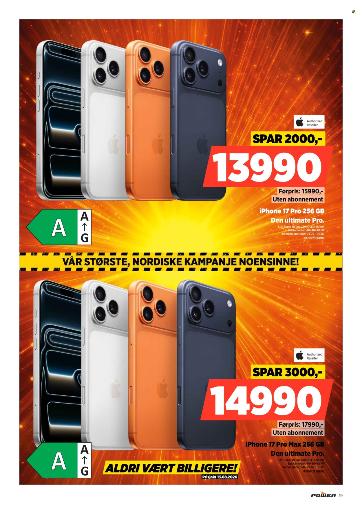 Power -kundeavis  - 31.08.2026 - 06.09.2026. Side 19. Side 19