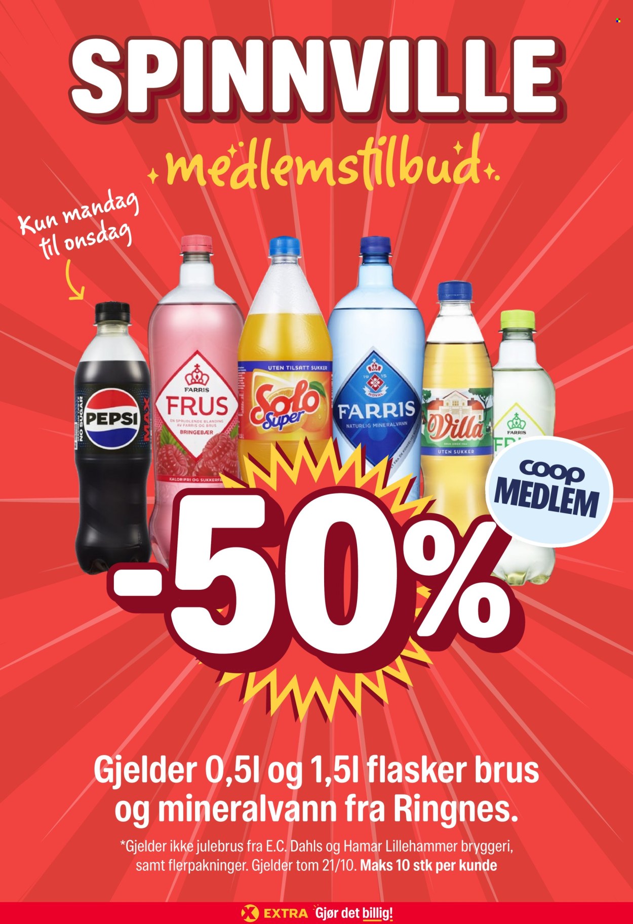 Coop Extra -kundeavis  - 19.10.2026 - 25.10.2026. Side 1. Side 1