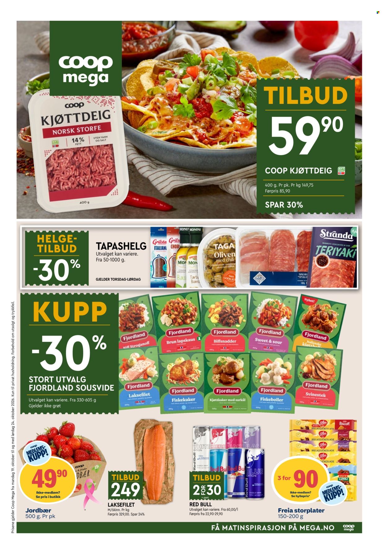 Coop Mega -kundeavis  - 19.10.2026 - 24.10.2026. Side 1. Side 1