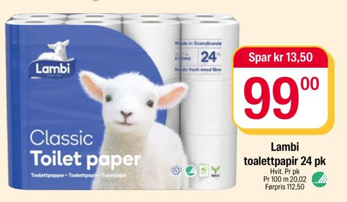 LAMBI TOALETTPAPIR 24 PK