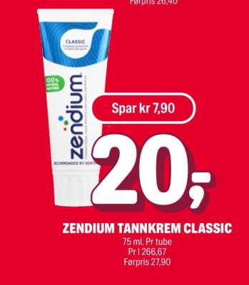 ZENDIUM TANNKREM CLASSIC