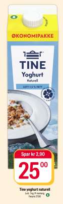 Tine yoghurt naturell