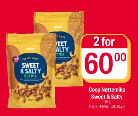 COOP NØTTEMIKS SWEET & SALTY