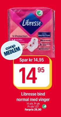 LIBRESSE BIND NORMAL MED VINGER
