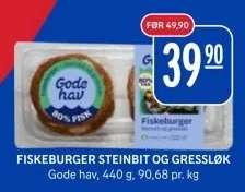 Fiskeburger Steinbit og Gressløk