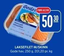 LAKSEFILET M/SKINN