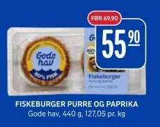 Fiskeburger Purre og Paprika
