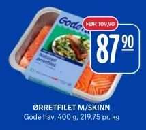 ØRRETFILET M/SKINN