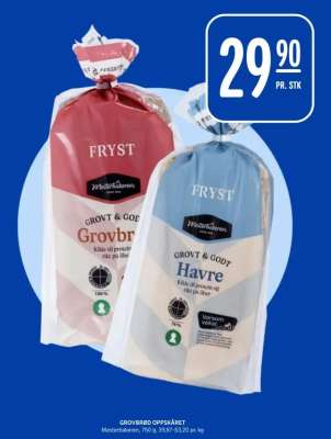 Grovbrød Oppskåret