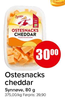 Ostesnacks cheddar