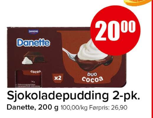 Sjokoladepudding 2-pk.