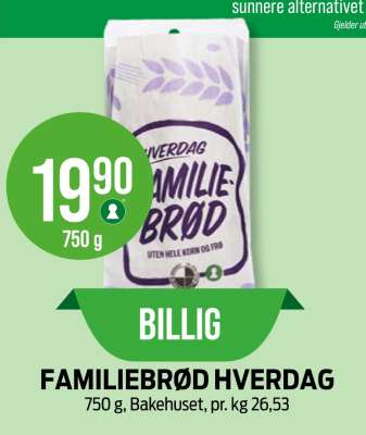 FAMILIEBRØD HVERDAG