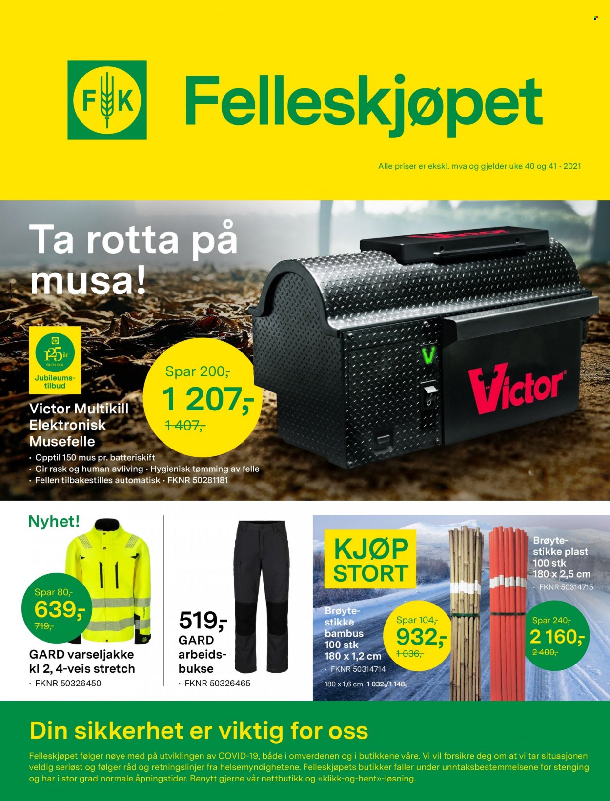 Felleskjøpet -kundeavis  - 04.10.2021 - 17.10.2021. Side 1.