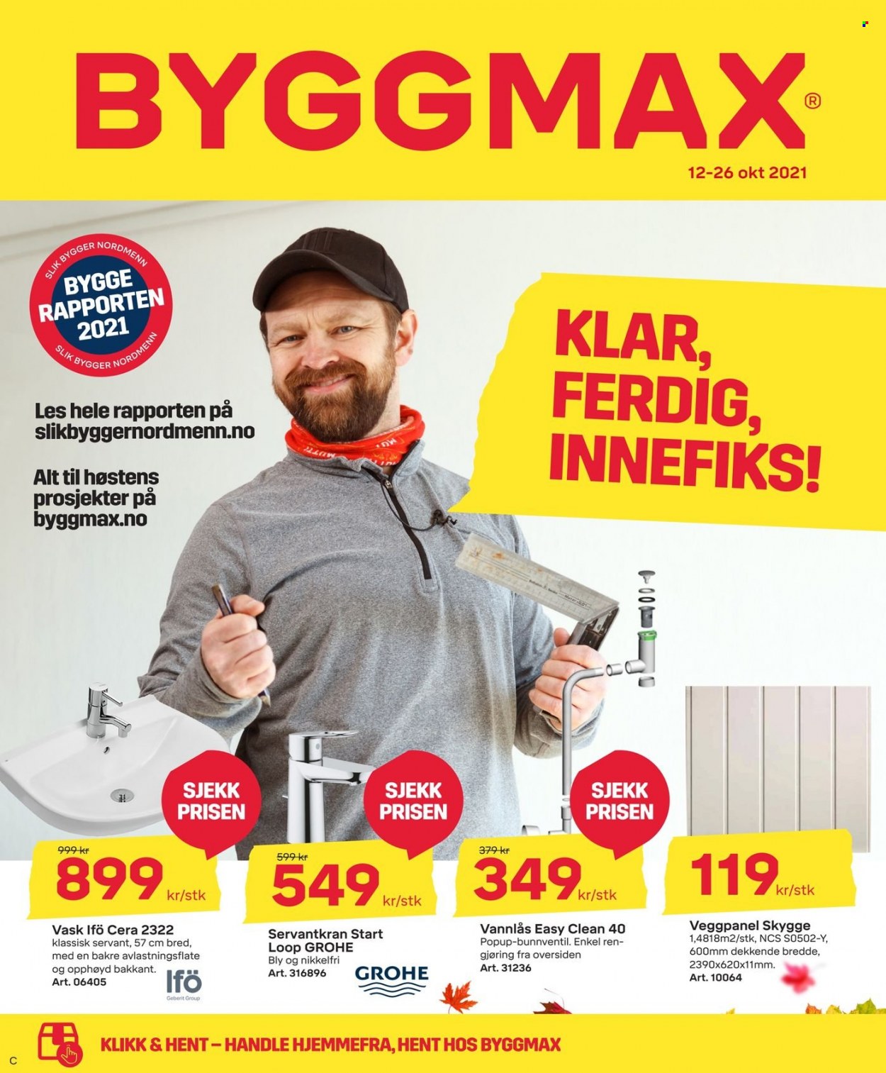 Byggmax -kundeavis  - 12.10.2021 - 26.10.2021. Side 1.